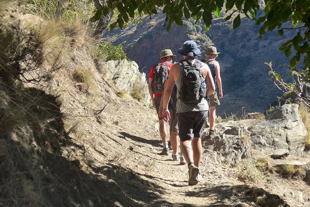 Step straight out and hike in to the mountain foothills